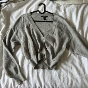 grey cropped sweater
